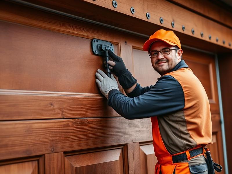 Professional garage door technician